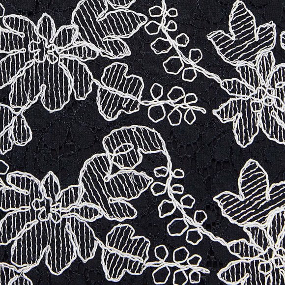 Ann Taylor Black Contrast Lace Shift Dress - Picture 5 of 5